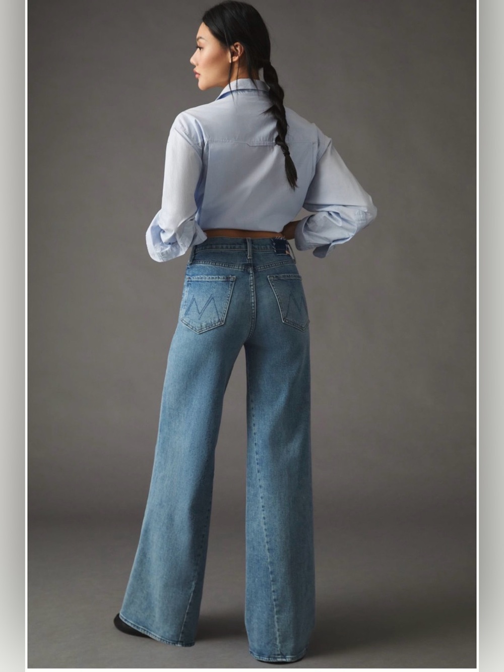 MOTHER Superior The Enchanter Heel Free & Wild Wide-Leg Jeans Size 32 - Picture 4 of 17